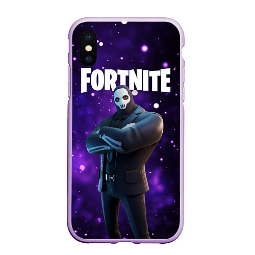 Чехол iPhone XS Max матовый Fortnite Henchman Shadow / 3D-Сиреневый – фото 1