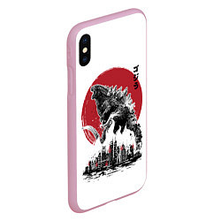 Чехол iPhone XS Max матовый GODZILLA, цвет: 3D-розовый — фото 2