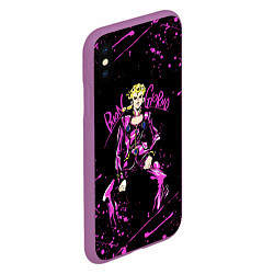 Чехол iPhone XS Max матовый JOJOS BIZARRE ADVENTURE, цвет: 3D-фиолетовый — фото 2