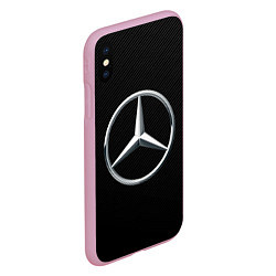 Чехол iPhone XS Max матовый MERCEDES-BENZ CARBON, цвет: 3D-розовый — фото 2