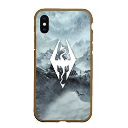 Чехол iPhone XS Max матовый THE ELDER SCROLLS, цвет: 3D-коричневый