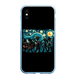 Чехол iPhone XS Max матовый Sailor Moon, цвет: 3D-голубой