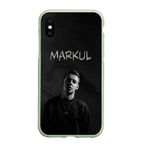 Чехол iPhone XS Max матовый MARKUL / 3D-Салатовый – фото 1