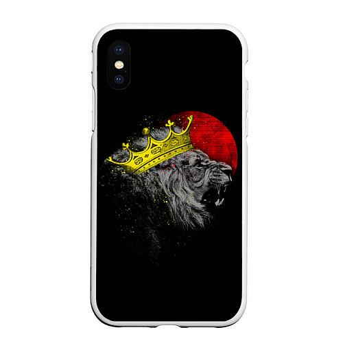 Чехол iPhone XS Max матовый King / 3D-Белый – фото 1