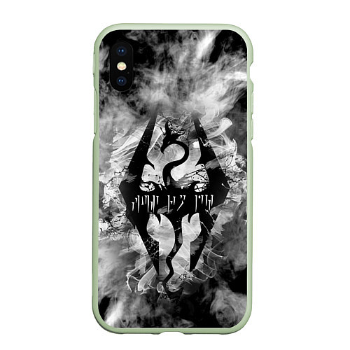 Чехол iPhone XS Max матовый THE ELDER SCROLLS / 3D-Салатовый – фото 1