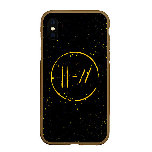 Чехол iPhone XS Max матовый TWENTY ONE PILOTS / 3D-Коричневый – фото 1