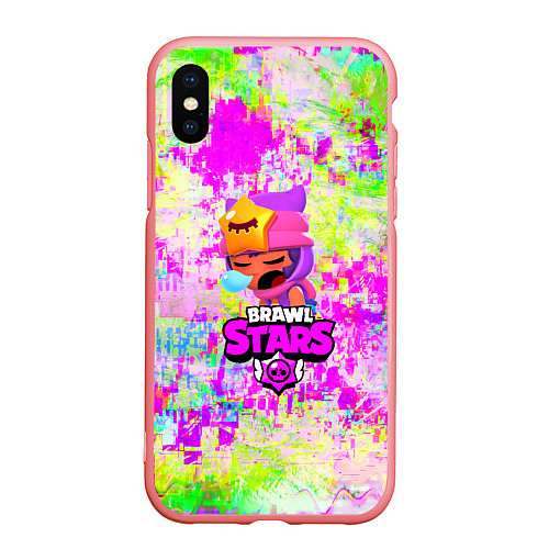 Чехол iPhone XS Max матовый BRAWL STARS SANDY / 3D-Баблгам – фото 1