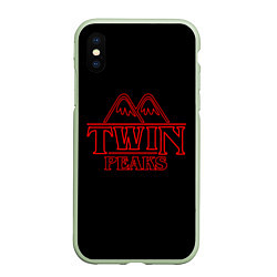 Чехол iPhone XS Max матовый Twin Peaks, цвет: 3D-салатовый