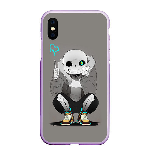 Чехол iPhone XS Max матовый UNDERTALE / 3D-Сиреневый – фото 1