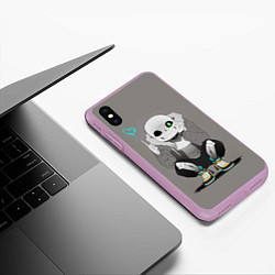 Чехол iPhone XS Max матовый UNDERTALE, цвет: 3D-сиреневый — фото 2