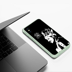 Чехол iPhone XS Max матовый Queen, цвет: 3D-салатовый — фото 2