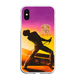 Чехол iPhone XS Max матовый Queen, цвет: 3D-белый