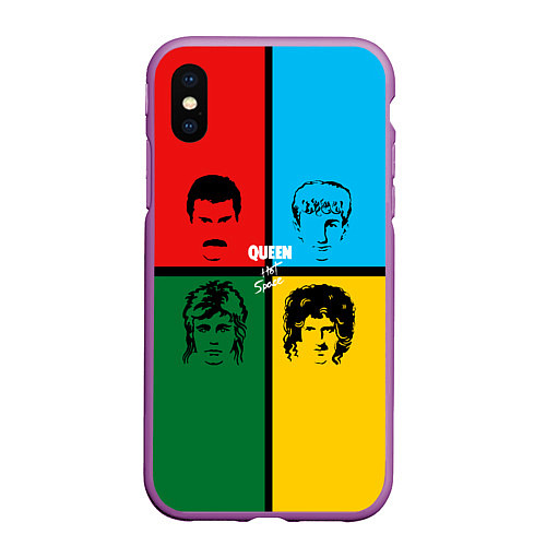 Чехол iPhone XS Max матовый Queen / 3D-Фиолетовый – фото 1