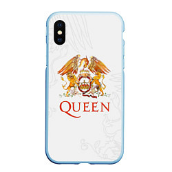 Чехол iPhone XS Max матовый Queen, цвет: 3D-голубой