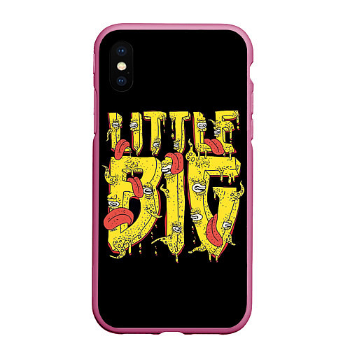 Чехол iPhone XS Max матовый Little Big / 3D-Малиновый – фото 1