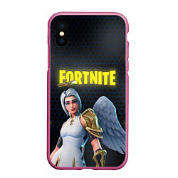 Чехол iPhone XS Max матовый FORTNITE ARK, цвет: 3D-малиновый