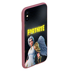 Чехол iPhone XS Max матовый FORTNITE ARK, цвет: 3D-малиновый — фото 2