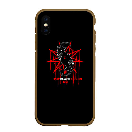 Чехол iPhone XS Max матовый Slipknot / 3D-Коричневый – фото 1