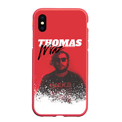 Чехол iPhone XS Max матовый Thomas Mraz, цвет: 3D-красный