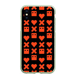 Чехол iPhone XS Max матовый LOVE DEATH ROBOTS LDR, цвет: 3D-салатовый