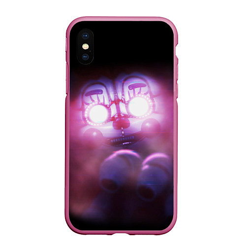 Чехол iPhone XS Max матовый Five Nights At Freddy's / 3D-Малиновый – фото 1