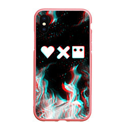 Чехол iPhone XS Max матовый LOVE DEATH ROBOTS LDR, цвет: 3D-баблгам