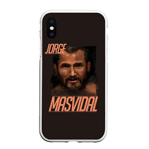 Чехол iPhone XS Max матовый Jorge Masvidal / 3D-Белый – фото 1