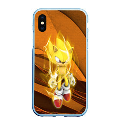 Чехол iPhone XS Max матовый Sonic, цвет: 3D-голубой