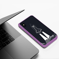 Чехол iPhone XS Max матовый Полет в никуда, цвет: 3D-фиолетовый — фото 2