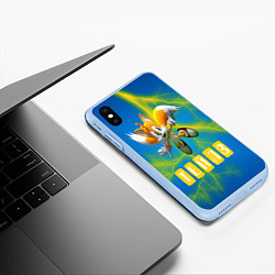 Чехол iPhone XS Max матовый Sonic - Майлз Тейлз, цвет: 3D-голубой — фото 2