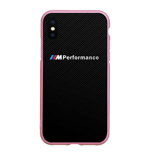 Чехол iPhone XS Max матовый BMW M PERFORMANCE / 3D-Розовый – фото 1