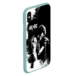 Чехол iPhone XS Max матовый ACDC, цвет: 3D-мятный — фото 2