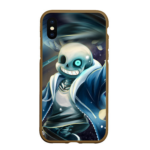 Чехол iPhone XS Max матовый UNDERTALE / 3D-Коричневый – фото 1