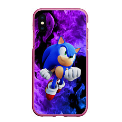 Чехол iPhone XS Max матовый SONIC