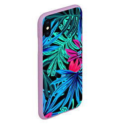 Чехол iPhone XS Max матовый Тропикана, цвет: 3D-сиреневый — фото 2