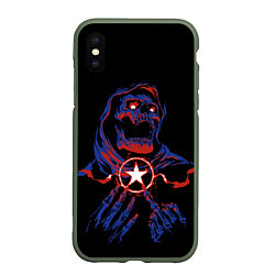 Чехол iPhone XS Max матовый Skull Sum41