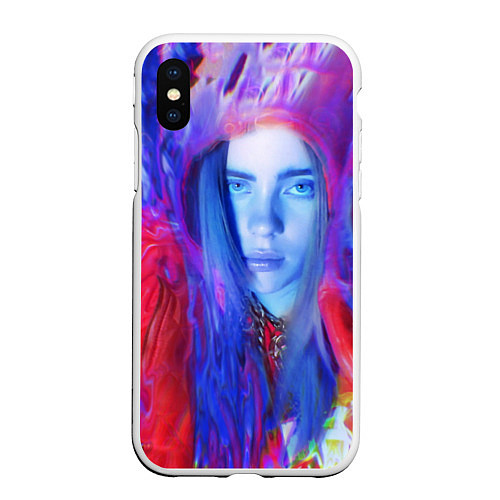 Чехол iPhone XS Max матовый Billie Paint Colors / 3D-Белый – фото 1