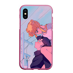 Чехол iPhone XS Max матовый SAILOR MOON, цвет: 3D-малиновый