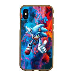 Чехол iPhone XS Max матовый SONIC