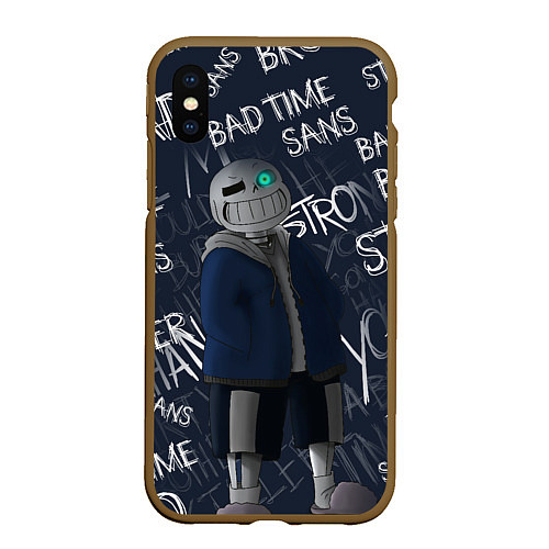 Чехол iPhone XS Max матовый UNDERTALE / 3D-Коричневый – фото 1