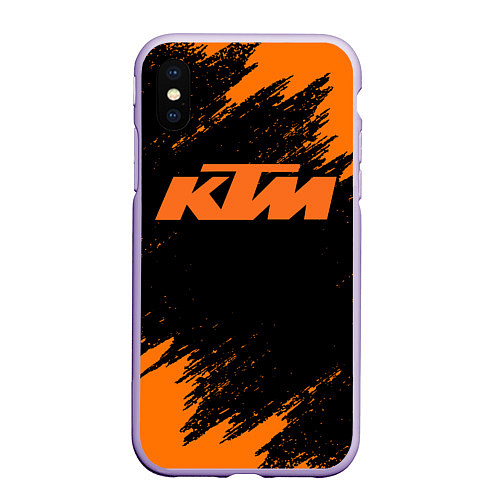 Чехол iPhone XS Max матовый KTM / 3D-Светло-сиреневый – фото 1