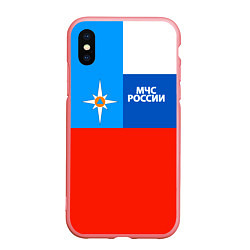 Чехол iPhone XS Max матовый Флаг МЧС России
