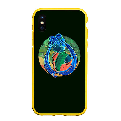 Чехол iPhone XS Max матовый СЕЙЛОР МУН / 3D-Желтый – фото 1