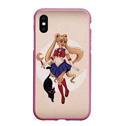 Чехол iPhone XS Max матовый Sailor Moon