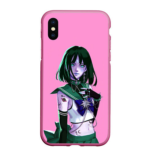 Чехол iPhone XS Max матовый SAILOR MOON / 3D-Малиновый – фото 1