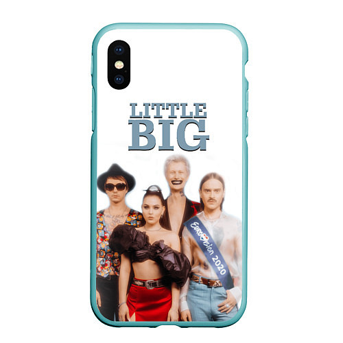 Чехол iPhone XS Max матовый Little Big / 3D-Мятный – фото 1