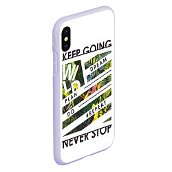 Чехол iPhone XS Max матовый Off-White: Keep Going, цвет: 3D-светло-сиреневый — фото 2