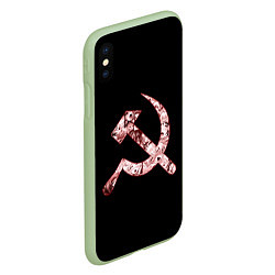 Чехол iPhone XS Max матовый Anime USSR, цвет: 3D-салатовый — фото 2