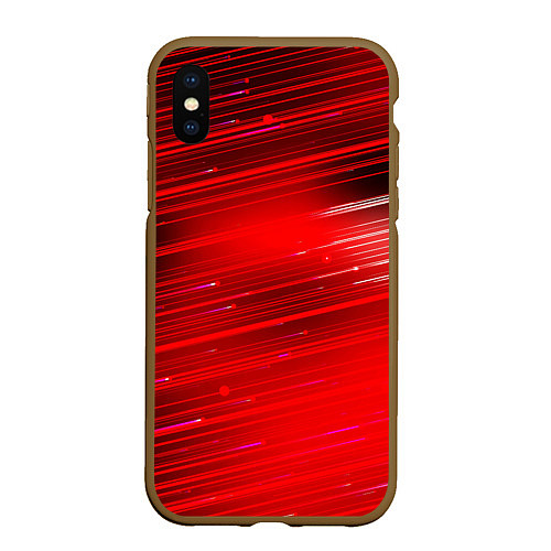 Чехол iPhone XS Max матовый Красный свет / 3D-Коричневый – фото 1