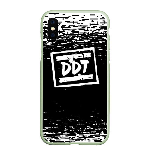 Чехол iPhone XS Max матовый ДДТ / 3D-Салатовый – фото 1